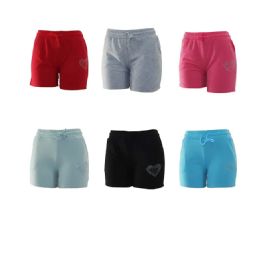 3 Pieces Womens Active Wear Short Assorted Colors - Women's Active Wear Bottoms