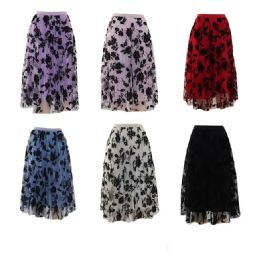 3 of Women A-Line Skirt Leaf Print