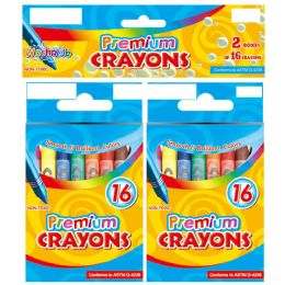 36 Packs 2 Sets Of 16 Color Premium Crayons - Chalk,Chalkboards,Crayons