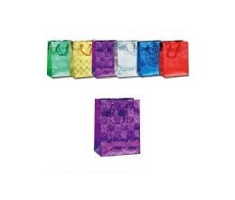 72 of Large Holographic Gift Bag In Assorted Colors