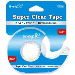 48 Wholesale Super Clear Tape 3/4x1296"