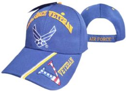 12 Pieces Official Us Air Force Licensed Af Vet & Logo V On Bill Cap/hat - Baseball Caps & Snap Backs