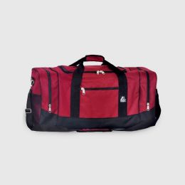 20 Pieces Crossover Duffel Bag - Large 12" W X 25" H X 12" D Burgundy - Duffel Bags