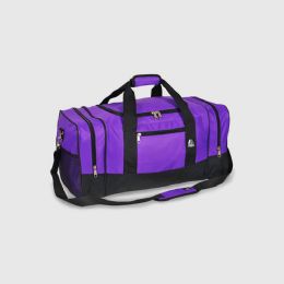 20 Pieces Crossover Duffel Bag - Large 12" W X 25" H X 12" D Dark Purple - Duffel Bags