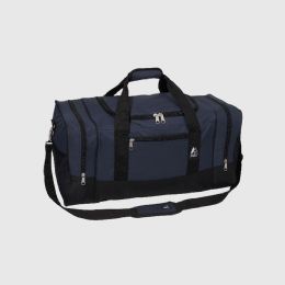 20 Pieces Crossover Duffel Bag - Large 12" W X 25" H X 12" D Navy - Duffel Bags
