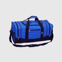 20 Pieces Crossover Duffel Bag - Large 12" W X 25" H X 12" D Royal Blue - Duffel Bags