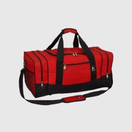 20 Pieces Crossover Duffel Bag - Large 12" W X 25" H X 12" D Red - Duffel Bags