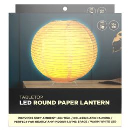 6 pieces 10 inch X 6 inch Tabletop Led Round Paper Lantern BatterY-Operated - Lamps and Lanterns