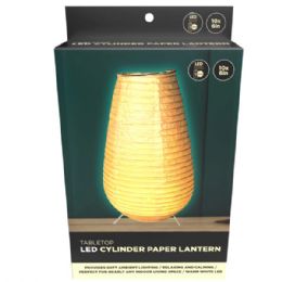 6 pieces 10 inch X 6 inch Tabletop Led Cylinder Paper Lantern BatterY-Operated - Lamps and Lanterns