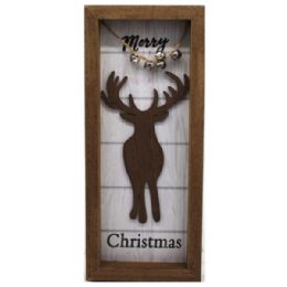 6 pieces Merry Christmas Reindeer And Bells Tabletop Decor - Party Center Pieces