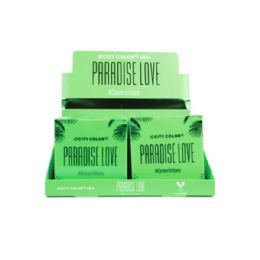 24 pieces City Color Paradise Love Green 9 Color Eyeshadow Compact With Mirror In Countertop Display - Eye Shadow & Mascara