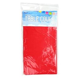 72 pieces Party Magic Pl Red Table Cover 54x108in - Table Cloth