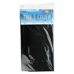 72 pieces Party Magic Pl Black Table Cover 54x108i - Table Cloth
