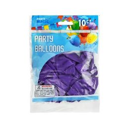 240 pieces Pm Metallic Purple Balloon 10ct 12in - Balloons & Balloon Holder