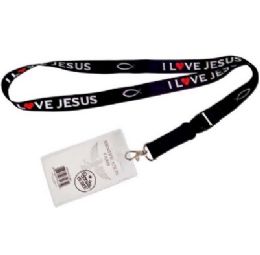 480 pieces Bh Lanyard+badgehlder I Love Jesus - ID Holders