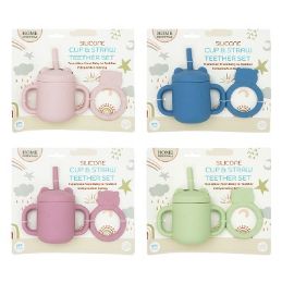 32 pieces Bonita Home Silicone Cup Straw & Teether Set - Baby Utensils