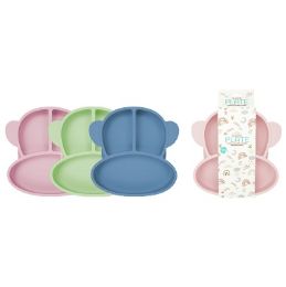 48 pieces Bonita Homebh Silicone Baby Monkey Plate Asst - Baby Utensils