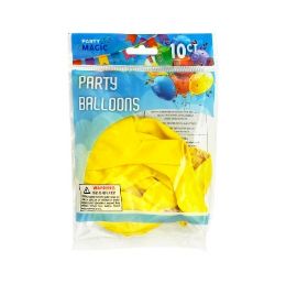 240 pieces Pm Yellow Helium Balloon 10ct 12in - Balloons & Balloon Holder