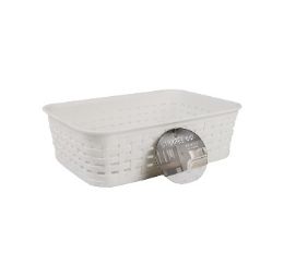 24 pieces Bh White Plastic Basket 8x5.5x2.4in - Baskets