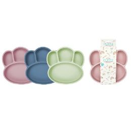 48 pieces Bonita Home Silicone Baby Feeding Plate Asst - Baby Utensils