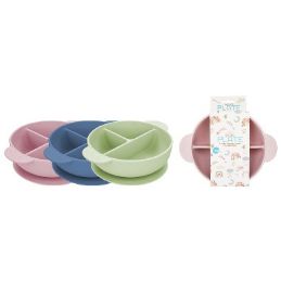 48 pieces Bonita Home Silicone Baby Feeding Plate Asst 4 - Baby Utensils