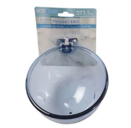 24 pieces Ch Round Bin Suct Cup Blue 4.50x2.5in - Shower Accessories