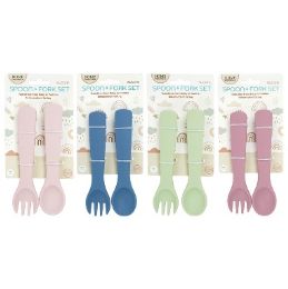 48 pieces Bonita Home Silicone Baby Spoon&fork Set 5.6in - Baby Utensils