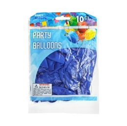 240 pieces Pm Metallic Blue Balloon 10ct 12in - Balloons & Balloon Holder