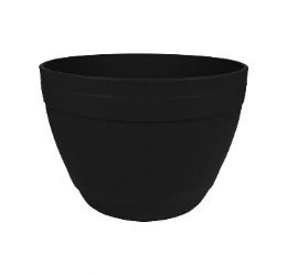 15 pieces Bh Pl Black Flower Pot 9.8x7in - Garden Planters and Pots
