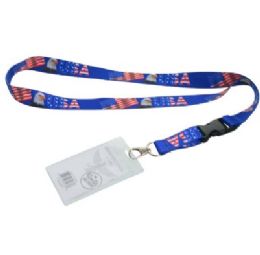 480 pieces Bh Lanyard+badgehlder Usa Eagle 22in - ID Holders