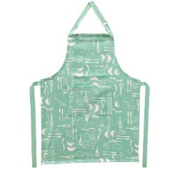 30 pieces Cotton Apron W Pocket Gr Print 21x30in - Kitchen Aprons