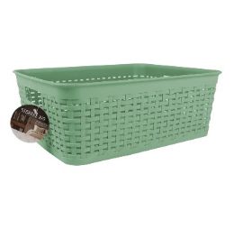 24 pieces Bh Mint Plastic Basket 12.2x9.3x4.5in - Baskets