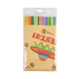 12 pieces Fiesta Party Table Cover 54x96 inches - Table Cloth