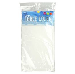 72 pieces Party Magic Pl White Table Cover 54x108i - Table Cloth