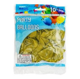 240 pieces Pm Metallic Gold Balloon 10ct 12in - Balloons & Balloon Holder