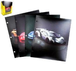 48 pieces Promarx Portfolio 2 Pocket 4 Asst Cars - Folders and Report Covers