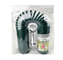 5 pieces Bh Gr Retractable Coil Hose 50ft Nozzle - Garden Hoses and Nozzles