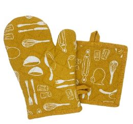 30 pieces Pot Holder & Glove Set 2pc Yellow - Kitchen Gadgets & Tools