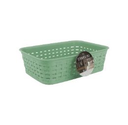 24 pieces Bh Mint Plastic Basket 8x5.5x2.4in - Baskets