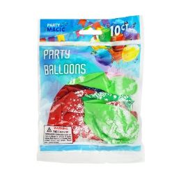 240 pieces Pm Happy Birthday Balloon 10ct 12in - Balloons & Balloon Holder