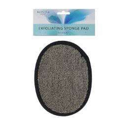 48 pieces Bh Exfoliating Sponge Pad Black 6.5x5in - Loofahs & Scrubbers