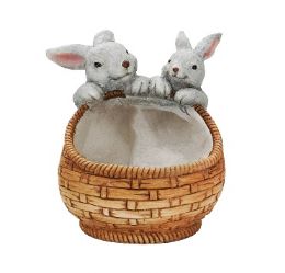 2 pieces Bh Rabbit Pot W Basket 12x11.5x14 in - Garden Planters and Pots