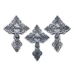 24 pieces Cross Plaque English Phrase Assorted 5.9 Inches - Religious Decor