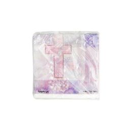 144 pieces Inspirational Purple Cross Napkins 16ct - Napkin and Paper Towel Holders