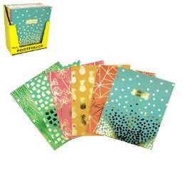 48 pieces Skylar Dimensional Portfolios, 6 Assorted Designs, - Folders and Report Covers