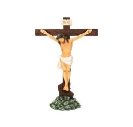 6 pieces Bh Crucifix Polyresin Fugurine 12 in - Religious Decor