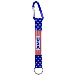 480 pieces Bh Carabiner Kc Usa Flag 8.66in - Key Chains