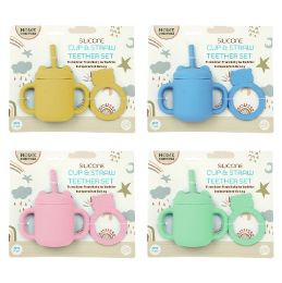 32 pieces Bonita Home Silicone Cup Straw & Teether Set - Baby Utensils