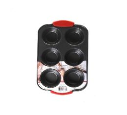 24 pieces Bh Metal 6 Muffin Pan Silicone Hdle 11.6 - Baking Supplies