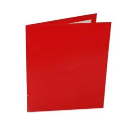 72 pieces 2-Pocket 12 inch X 9.375 inch Paper Portfolio, High Gloss Laminated, 3-Hole Punched, Pdq - Folders and Report Covers